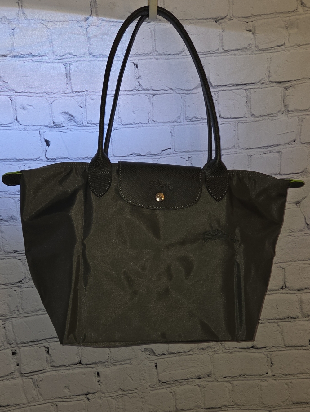 Longchamp Le Pliage Gray Medium Nylon Tote Bag